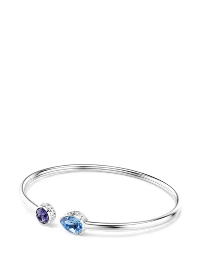 Swarovski Chroma Crystal-embellished Open Bangle In Metallic