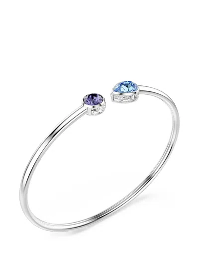 Swarovski Chroma Crystal-embellished Open Bangle In Metallic