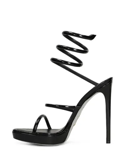 René Caovilla Cleo Platform Sandals In Black