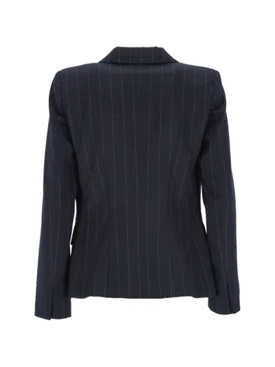 Emme Pinstripe-pattern Blazer In Blue