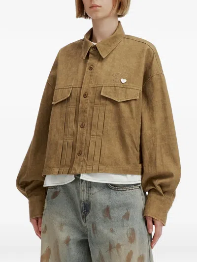 Izzue Pleated-detail Oversized Jacket In Multi