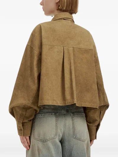Izzue Pleated-detail Oversized Jacket In Multi