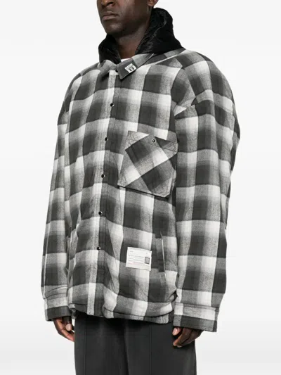 Miharayasuhiro Check-pattern Hooded Jacket In Multi