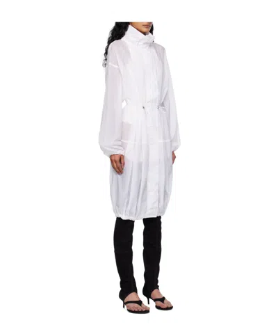 Alaïa Soft Nylon Bubble Parka In White