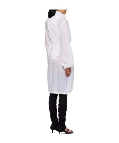 Alaïa Soft Nylon Bubble Parka In White