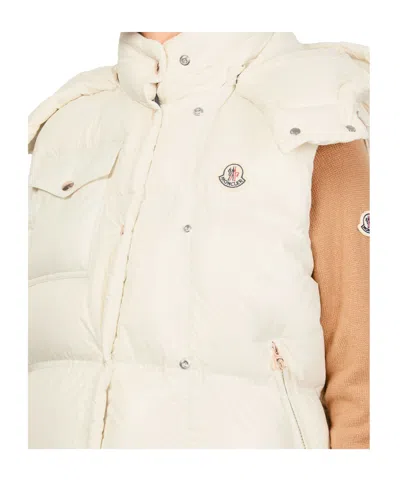 Moncler Pario Sleeveless Down Jacket In White