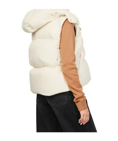 Moncler Pario Sleeveless Down Jacket In White
