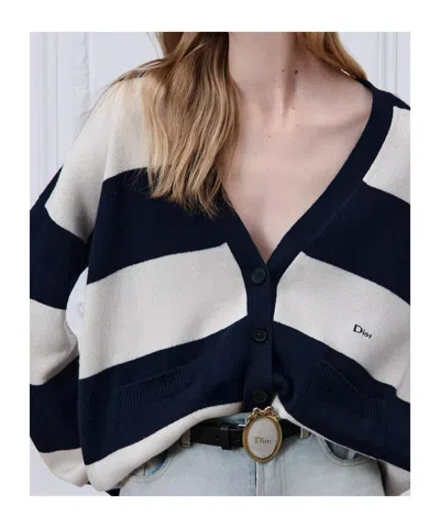 Dior Oversized Cardigan In Multi