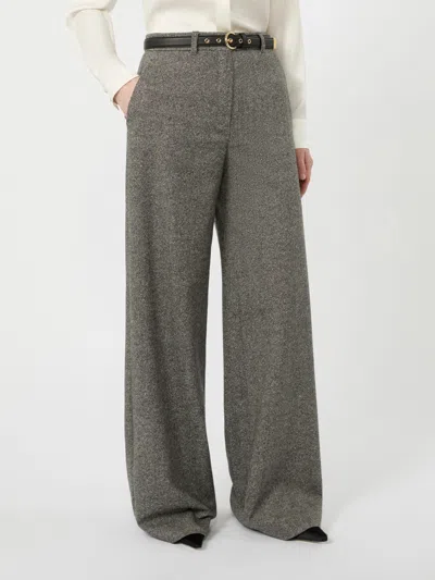 Max Mara Casual Pants With Belt Loops In Gray