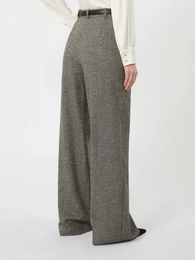 Max Mara Casual Pants With Belt Loops In Gray