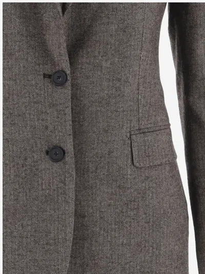 Tagliatore Houndstooth-pattern Single-breasted Blazer In Gray