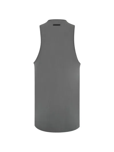 Essentials Ribbed Essential Tank In Gray