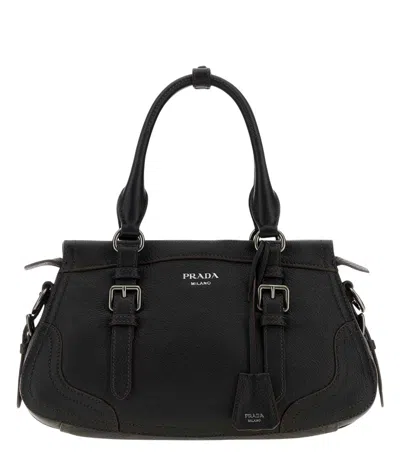 Prada Milano Shoulder Bag In Black