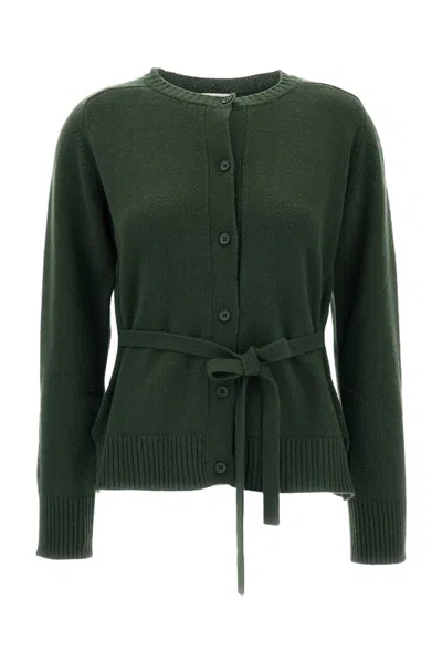 P.a.r.o.s.h Green Solid Round Neck Sweater In Yellow