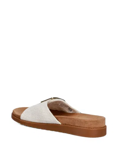 Toms Marin Buckle-detail Slides In White
