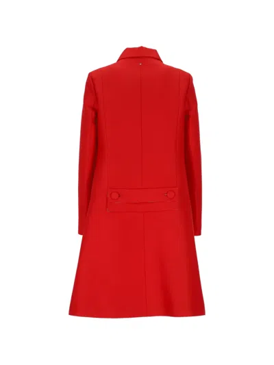 Lorena Antoniazzi Flared Single-breasted Coat In Red