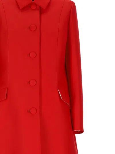 Lorena Antoniazzi Flared Single-breasted Coat In Red
