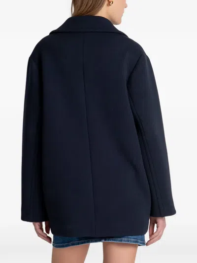 Fracomina Double-breasted Coat In Blue