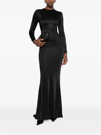 Co Open-back Cut-out Evening Gown In Black