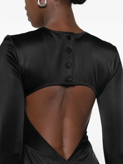 Co Open-back Cut-out Evening Gown In Black