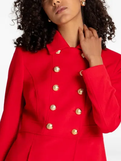 Fracomina Double-breasted Coat In Multi