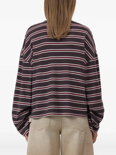 Closed Gestreiftes Langarmshirt In Brown