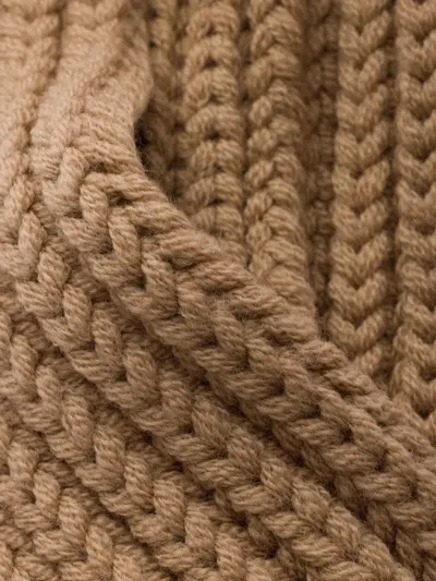 Prada Wool Scarf In Brown