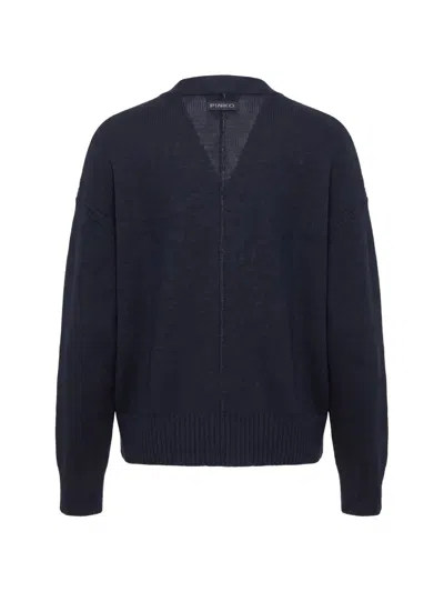 Pinko Long-sleeved Sweater In Blue