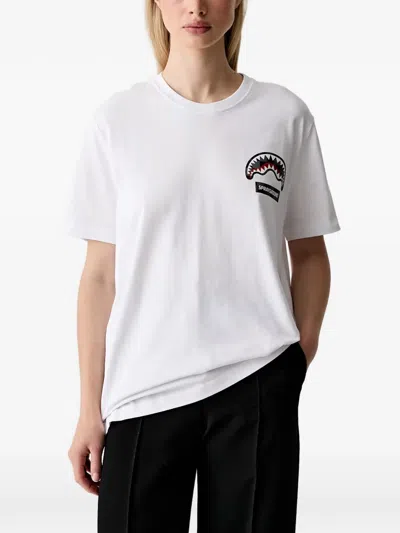 Sprayground Cotton T-shirt In White