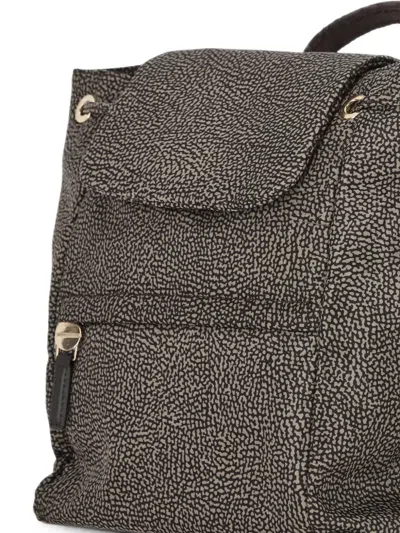 Borbonese Eyelet-embellished Drawstring Backpack In Brown