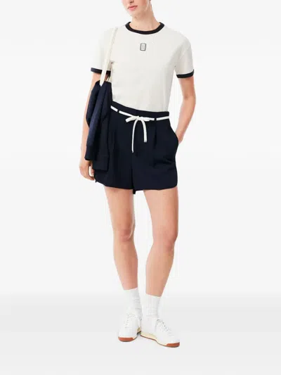 Lacoste Embroidered Badge Jersey T-shirt In Multi