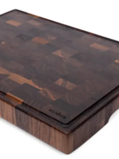 Woodsea Check-pattern Chopping Board In Brown