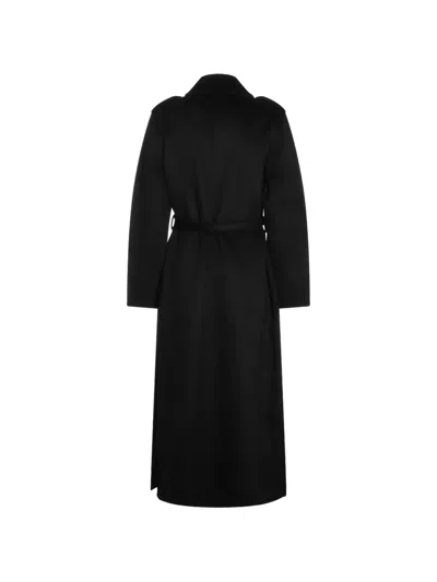 The Dynamis Studio Savile Double-breasted Wool Coat In Black