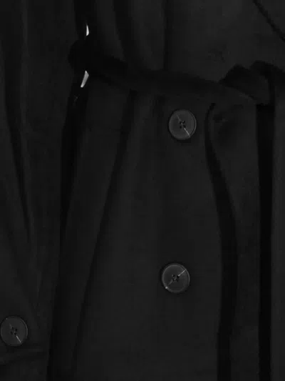 The Dynamis Studio Savile Double-breasted Wool Coat In Black