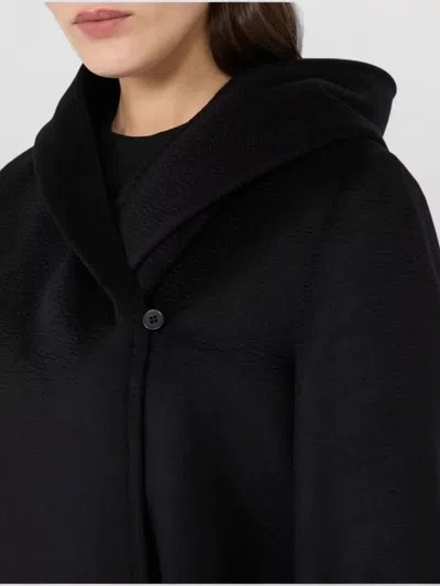 S Max Mara Wool Belted Coat In Black