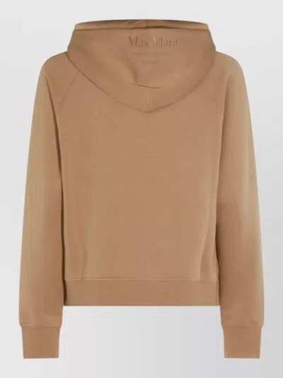 S Max Mara Marea Sweatshirt In Technical Cotton In Brown