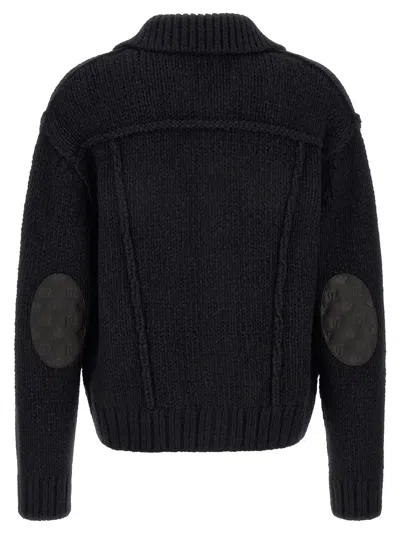 Dsquared2 Dsquared Men Black Wool Blend Wool Jean Jacket In Blue