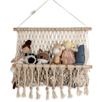 Crane Baby Willow Macramé Storage Wall Decor In Brown