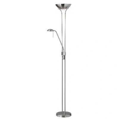 Dainolite Three Light Floor Lamp In Silver