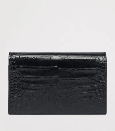 Tom Ford Croc-embossed Leather Wallet In Black