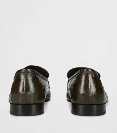 The Row Soft Eel Loafers In Black