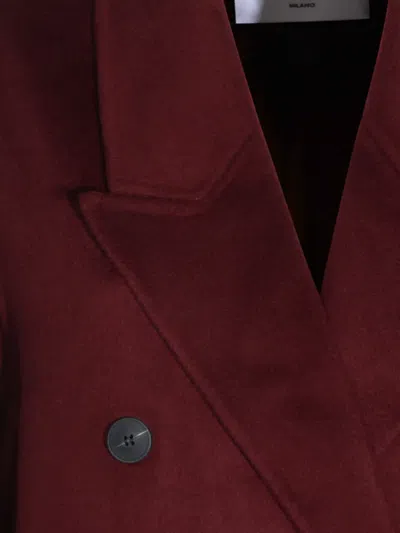 The Dynamis Studio Double-breasted Coat In Red