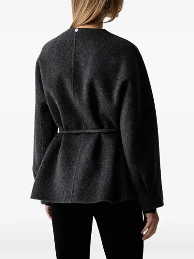 Silvian Heach Belted Patch-pocket Jacket In Black