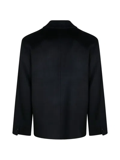 Amaranto Button-up Patch-pocket Jacket In Black