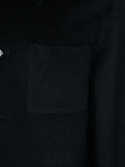 Amaranto Button-up Patch-pocket Jacket In Black