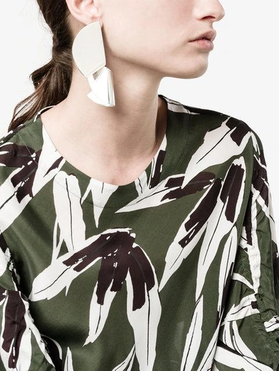 Shop Sara Robertsson Pleated Single Earring - Metallic