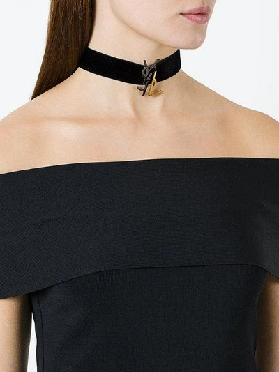 Shop Saint Laurent Monogram Chocker