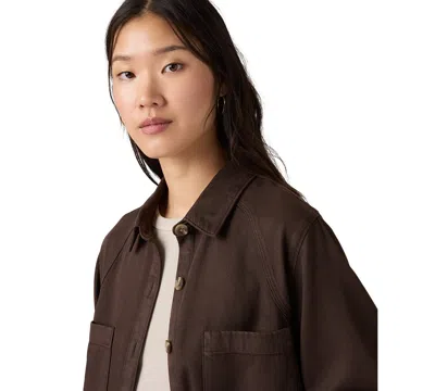 Levi's Cropped Chore Coat In Brown
