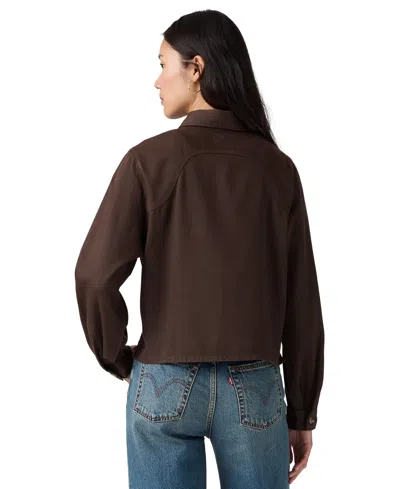 Levi's Cropped Chore Coat In Brown