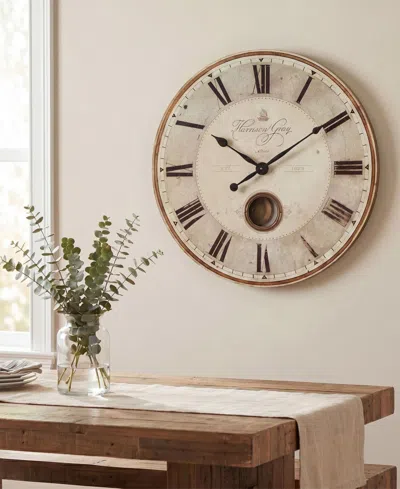 Uttermost Harrison 23" Wall Clock In Bronze